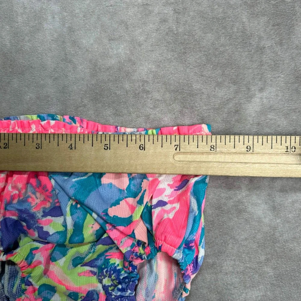 Lilly Pulitzer Baby Bloomers Diaper Cover 12-18 Months Pink Blue Floral Print